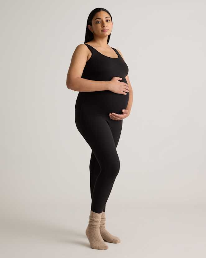 Recycled Knit Maternity Tank Unitard