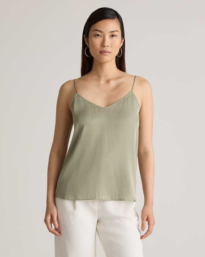Washable Stretch Silk V-Neck Cami