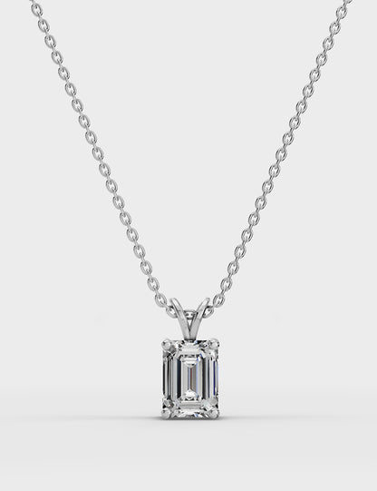 14K Solitaire Chain Pendant