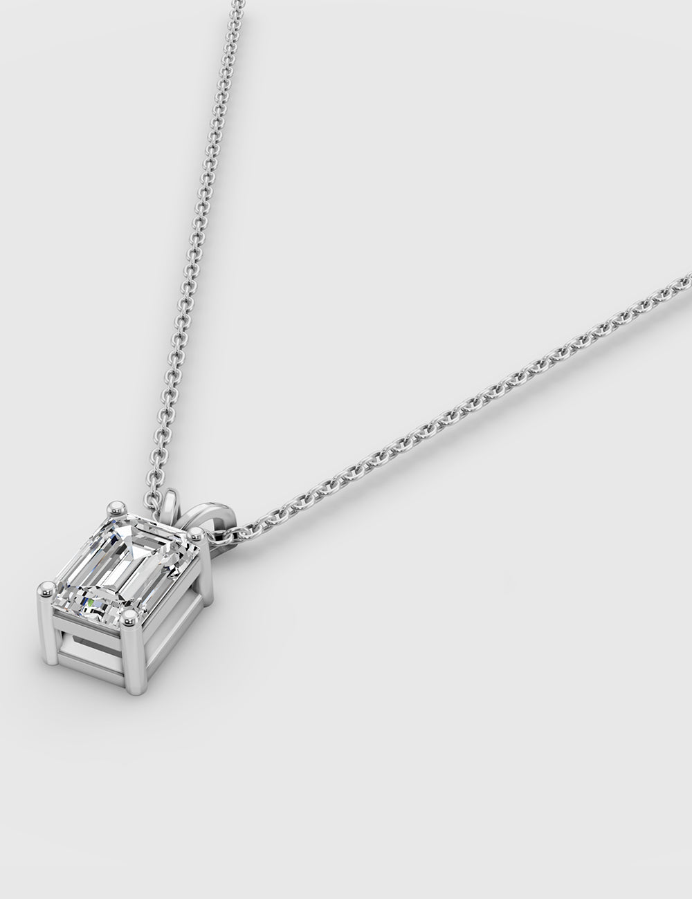 14K Solitaire Chain Pendant